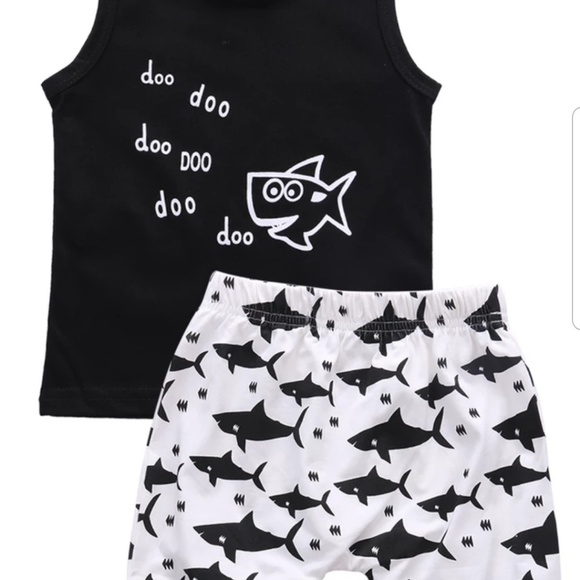 Baby Shark Tank and Shorts Outfit - Picture 2 of 6